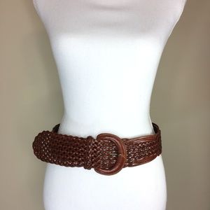❌SOLD❌Abercrombie & Fitch 2 1/4" Braided Leather Belt